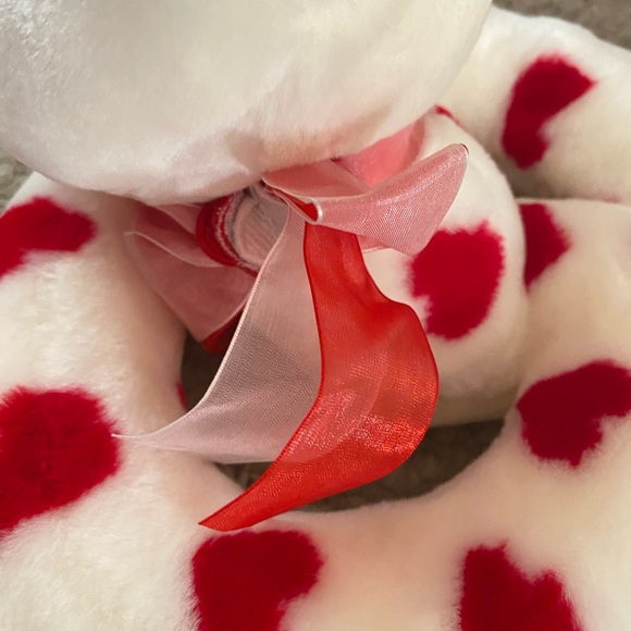 Vintage SNAKE Plush Stuffed Animal Commonwealth Hearts Coiled Valentine - Picture 6 of 16